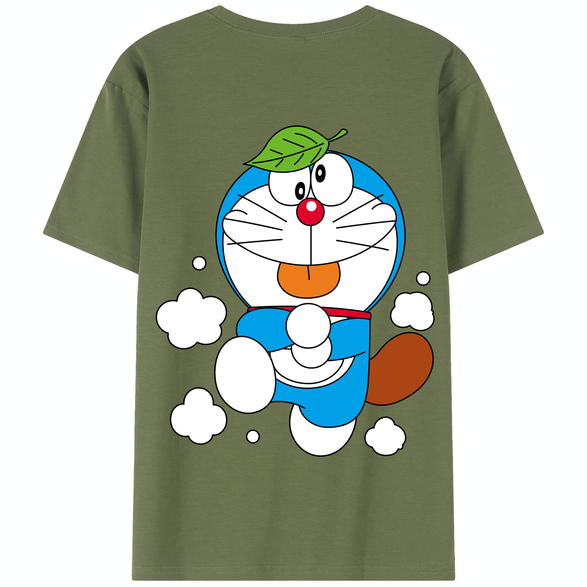 （画像用） ドラえもん Doraemon 綿100％半袖Tシャツ（背面プリント）